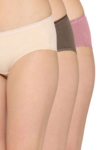 Buy Wacoal Medium Rise Half Coverage Hipster Panty (Pack of 3) - Multicolor